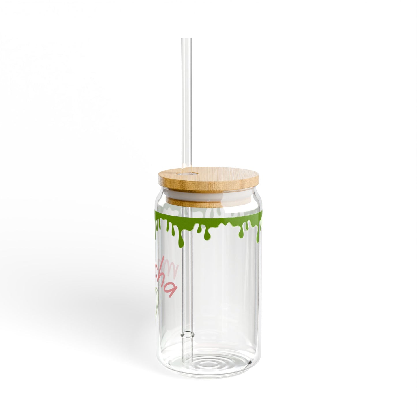 Matcha Heart Sipper Glass