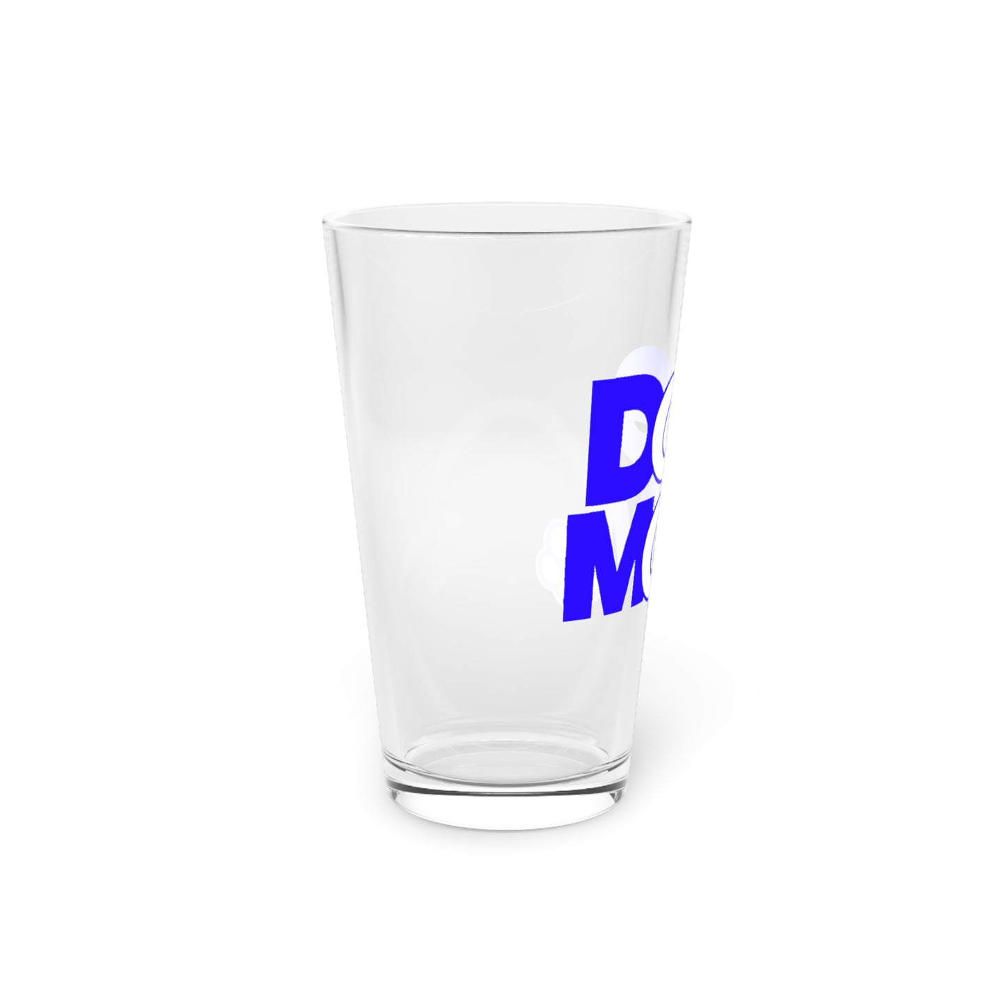 Dog mom blue Beer Glass