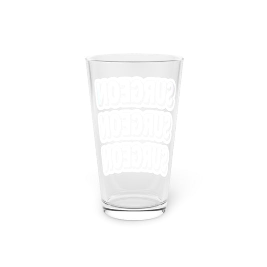SURGEON faux sticker Beer Glass
