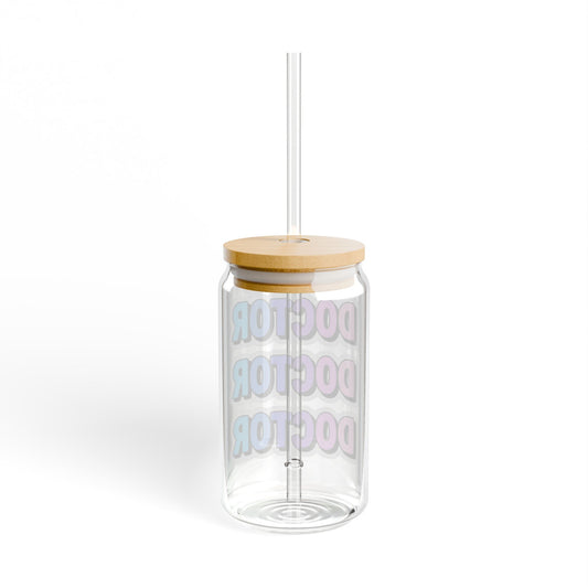 DOCTOR faux sticker Sipper Glass