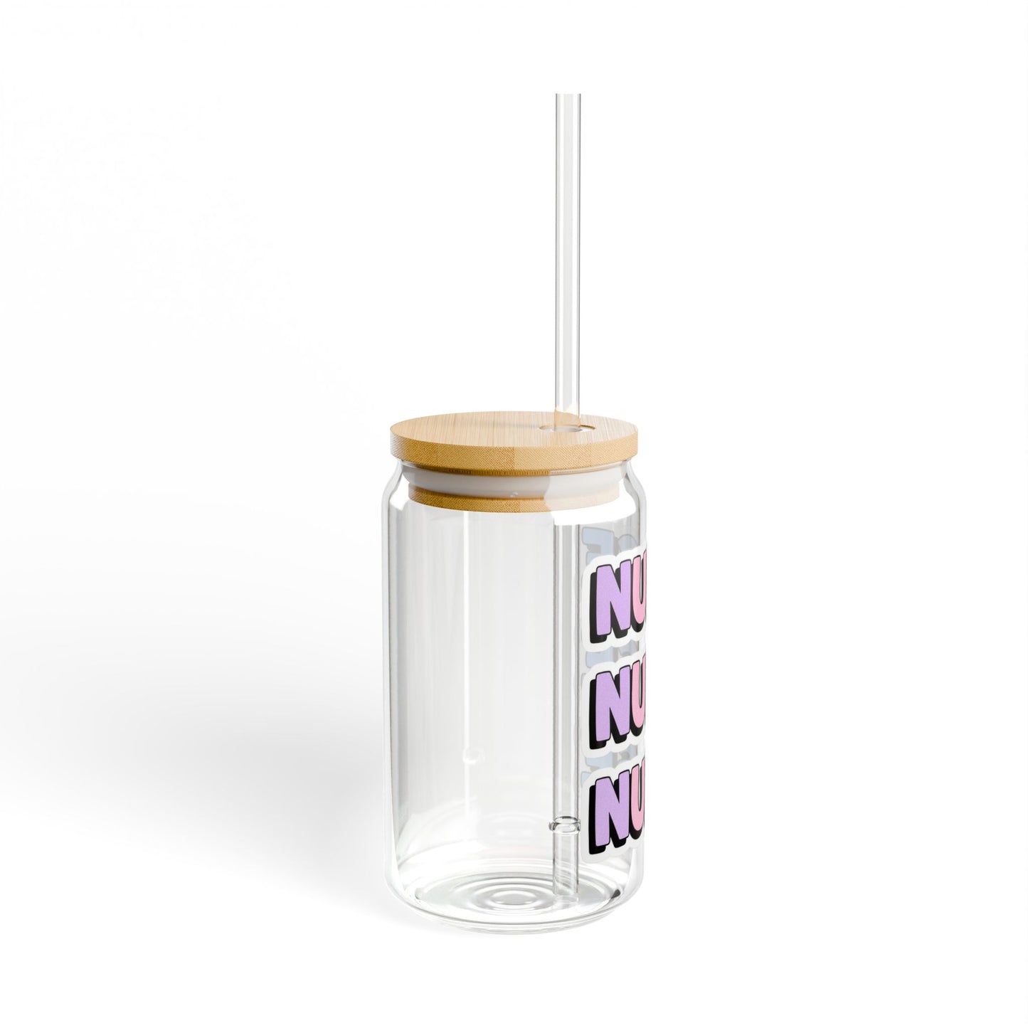 NURSE faux sticker Sipper Glass