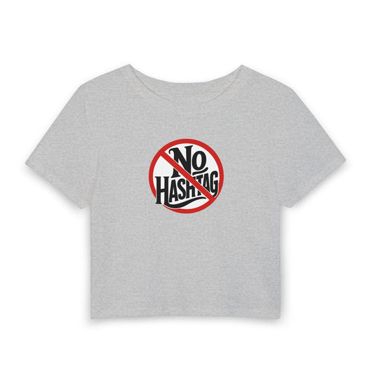 No hashtag Crop Tee