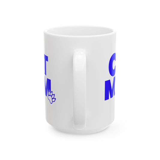 Cat mom blue Mug