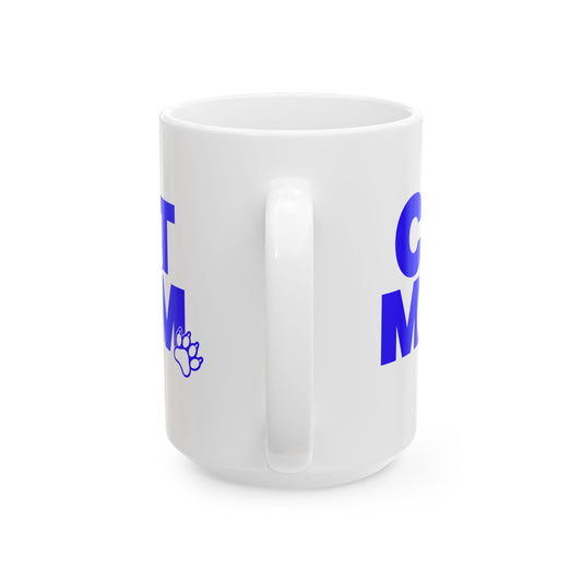 Cat mom blue Mug
