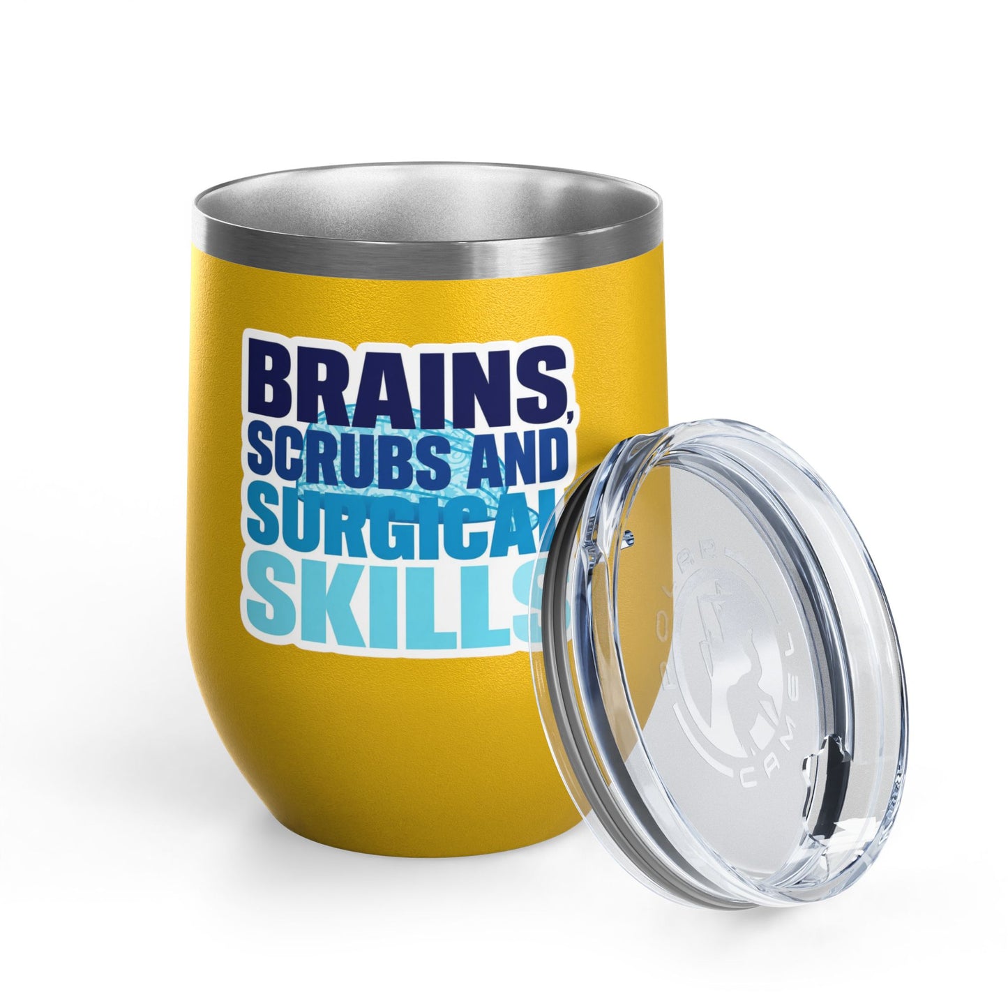 Brains, scrubs and surgical skills blue Tumbler