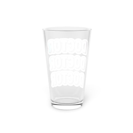 DOCTOR faux sticker Beer Glass