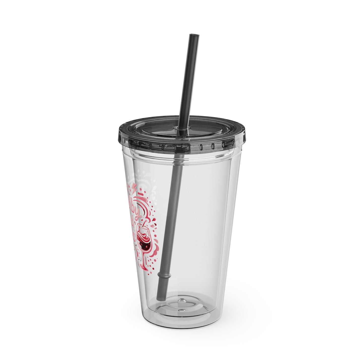 Powered by wine and bad decisions Clear Insulated Cup