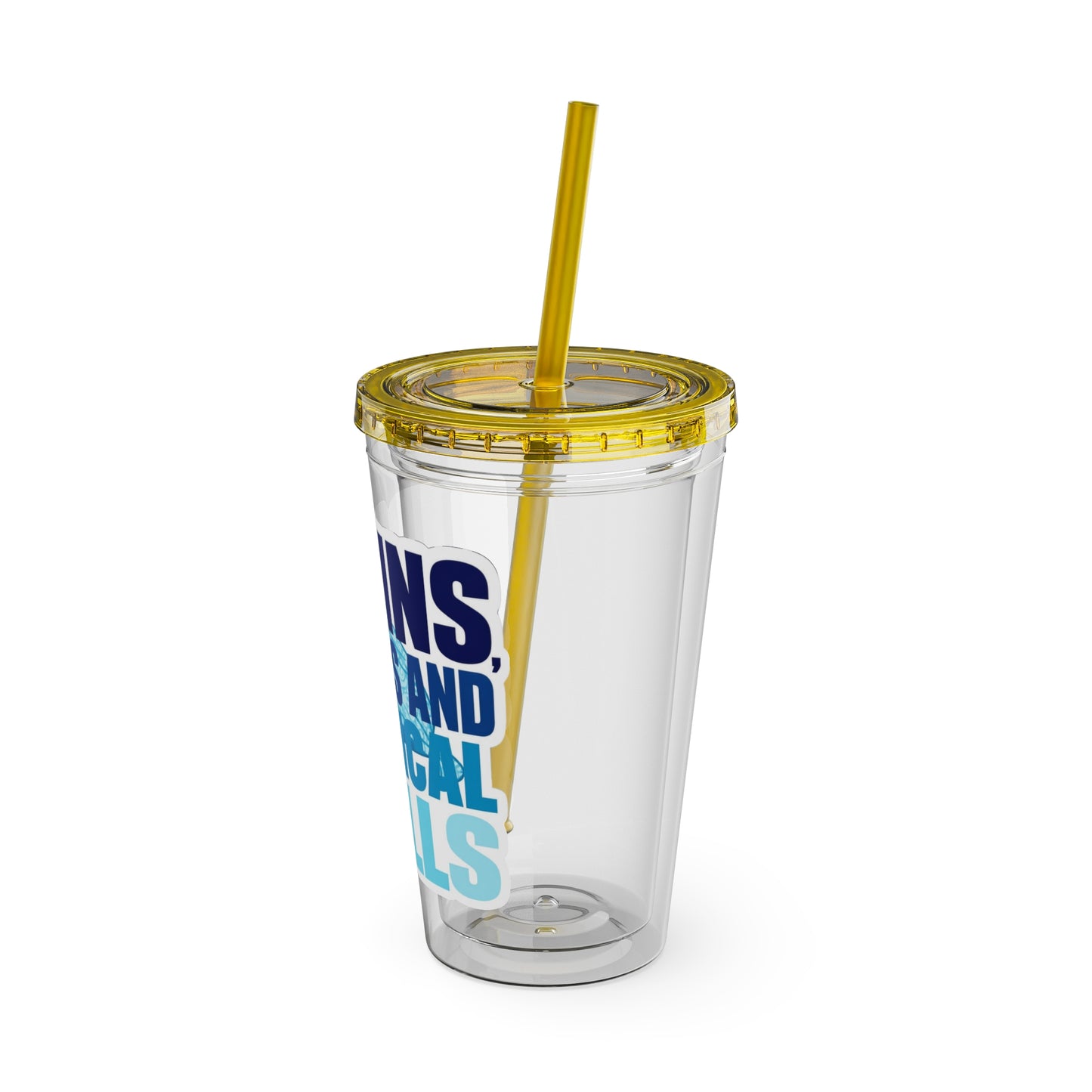 Brains, scrubs and surgical skills blue Clear Insulated Cup