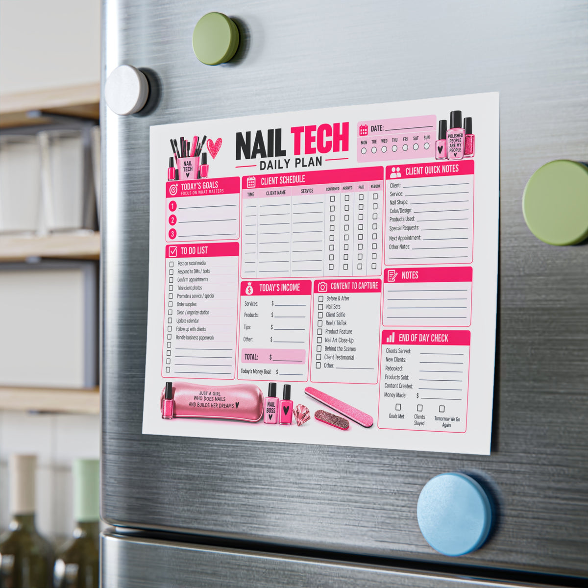 Nail Tech Post-it Note Pads