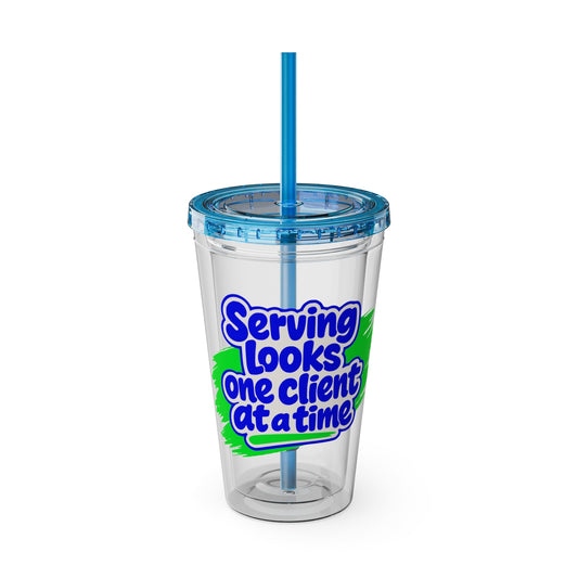 Serving looks one client at a time Clear Insulated Cup