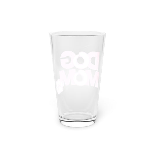 Dog mom pink Beer Glass