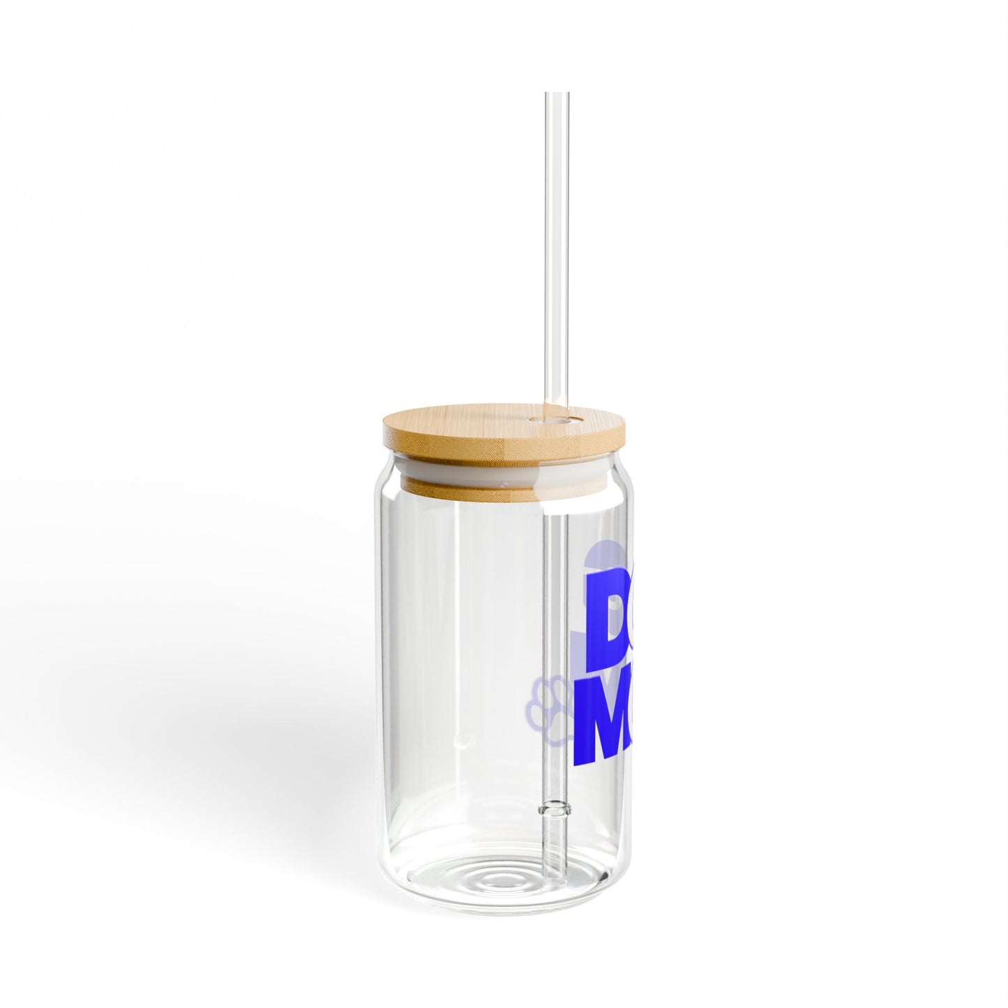 Dog mom blue Sipper Glass