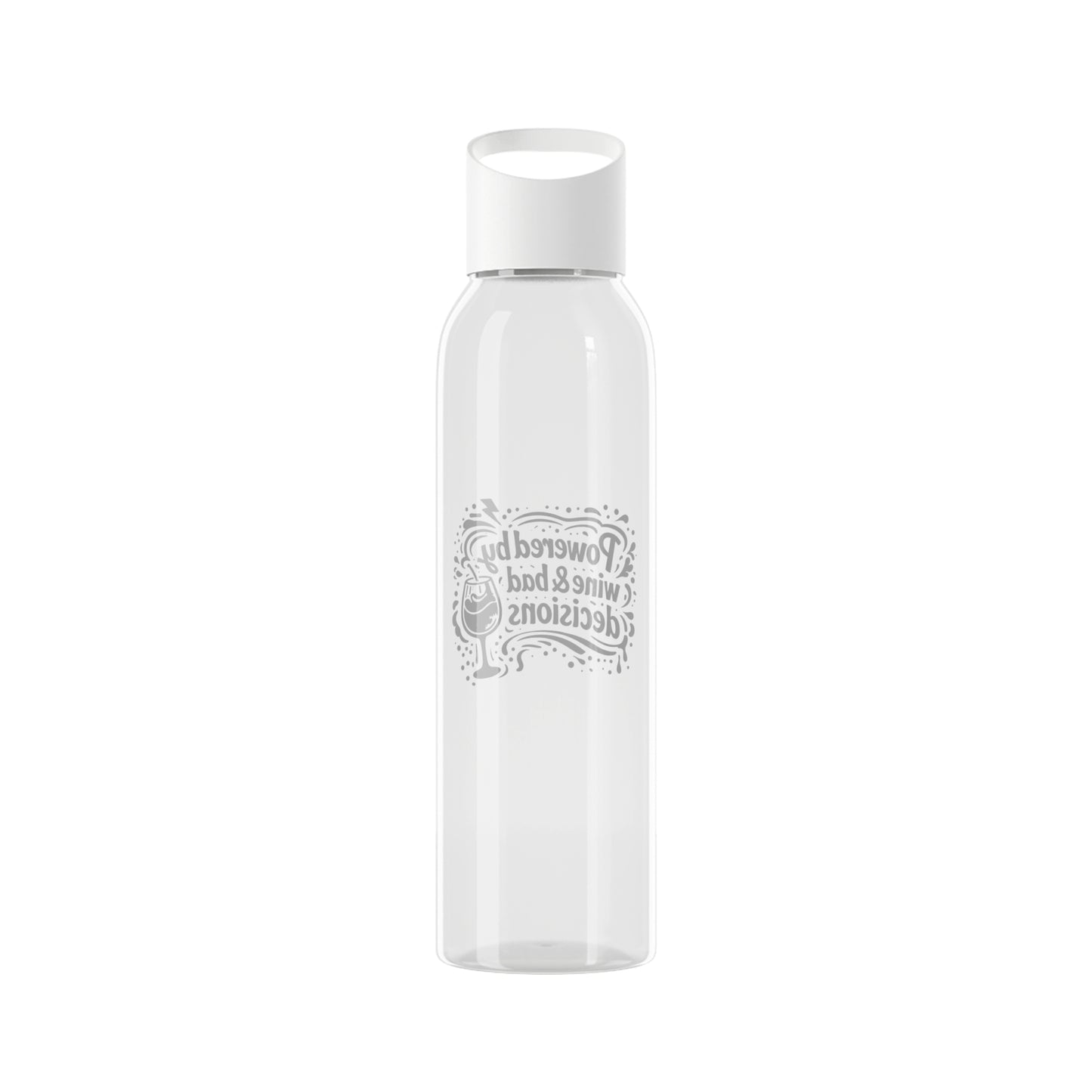 Powered by wine and bad decisions Water Bottle