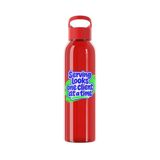 Serving looks one client at a time Water Bottle