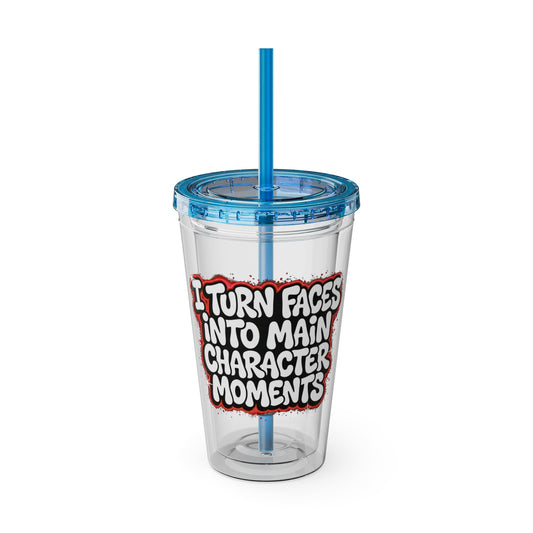 I turn faces into main character moments Insulated Cup