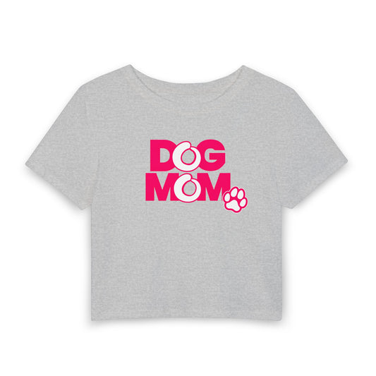 Dog mom pink Crop Tee