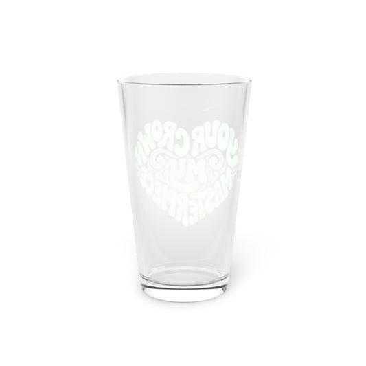 Your crown my masterpiece Beer Glass
