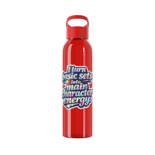 I turn basic sets into main character energy Water Bottle