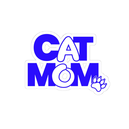 Cat mom blue Sticker