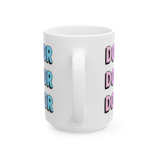 DOCTOR faux sticker Mug