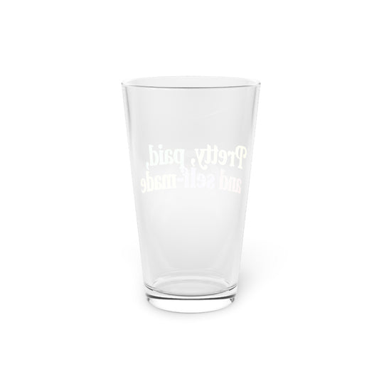 Pretty, paid, and self-made Beer Glass