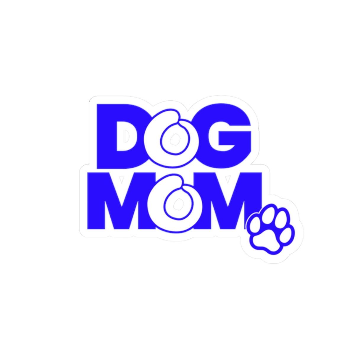 Dog mom blue Sticker