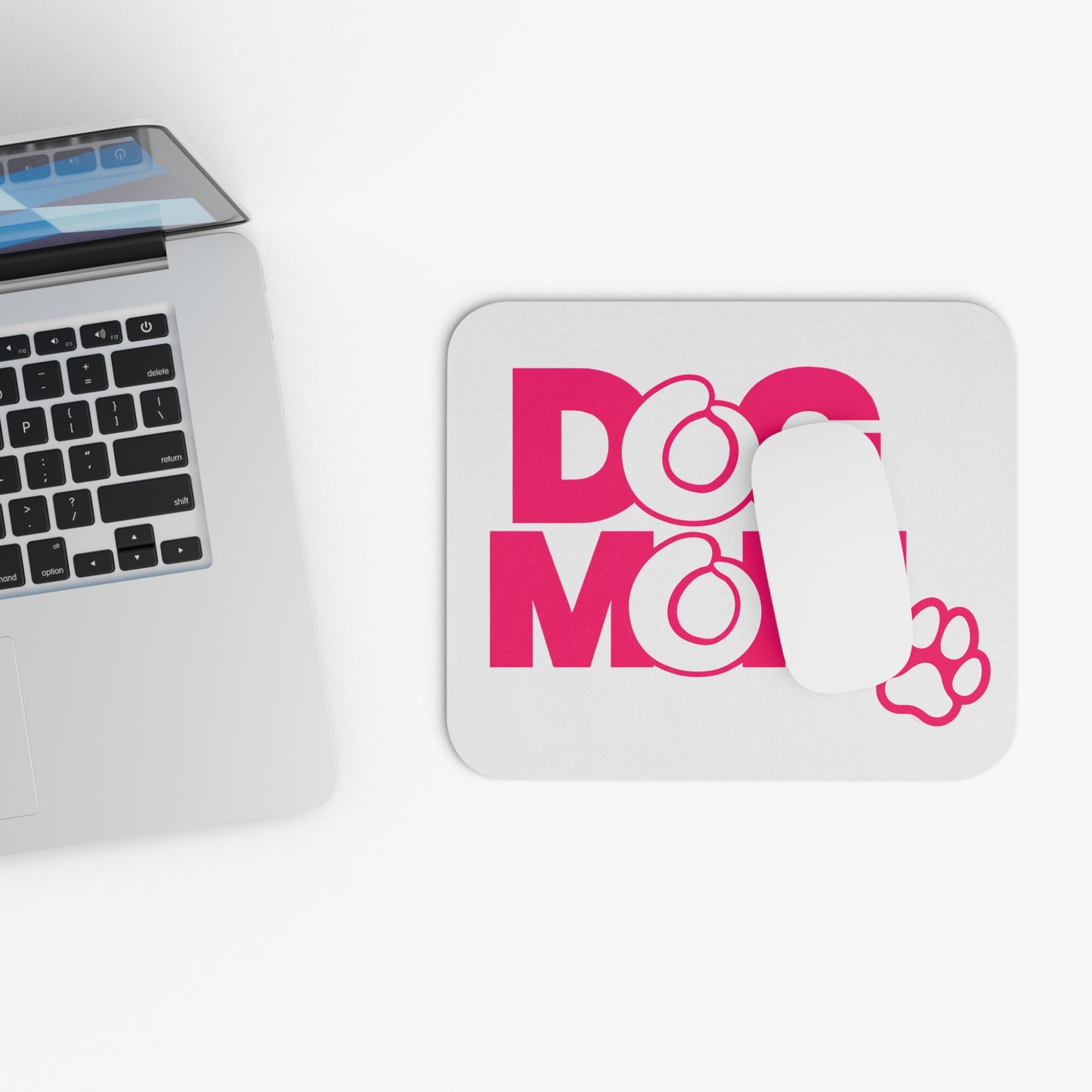 Dog mom pink Mouse Pad