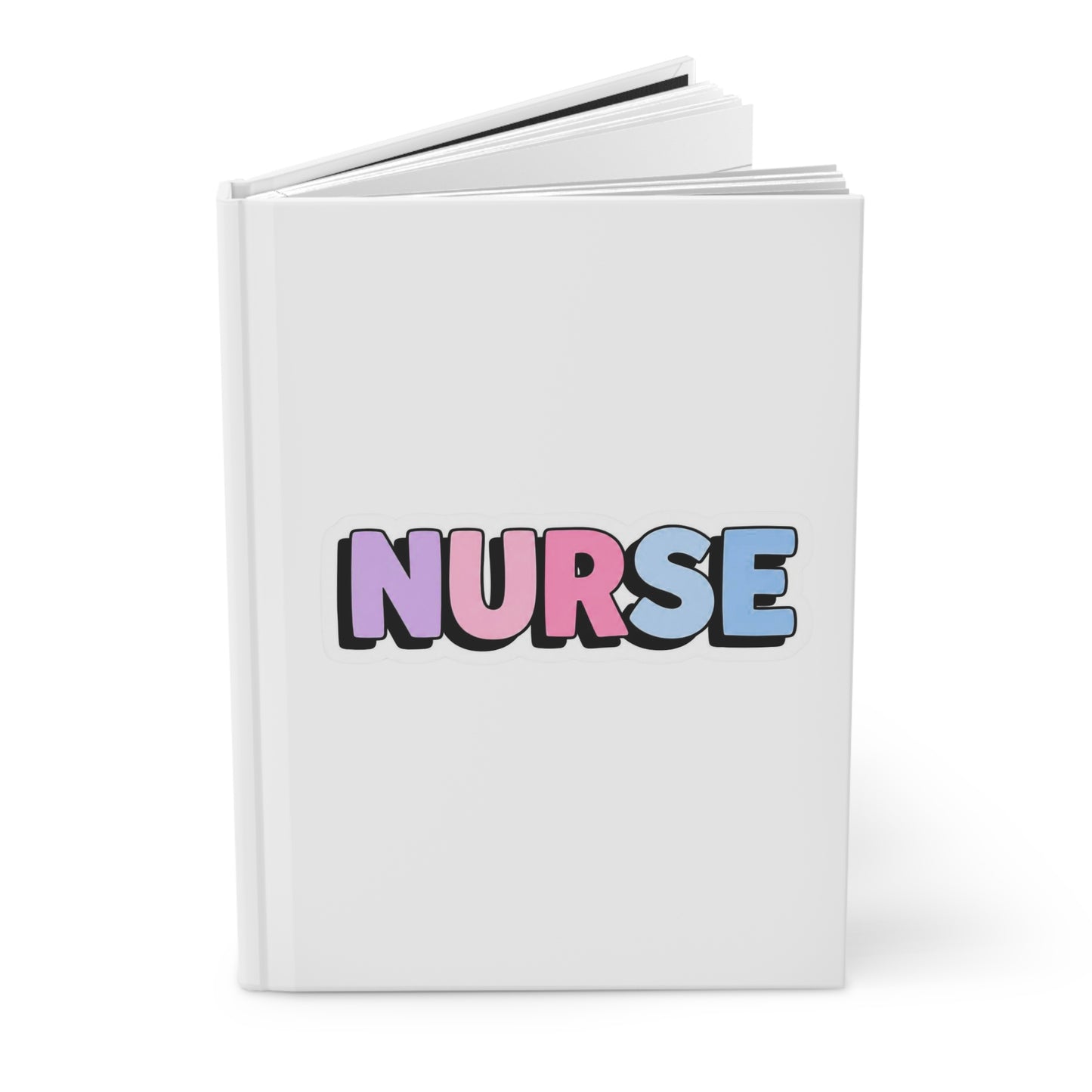NURSE faux sticker Hardcover Journal