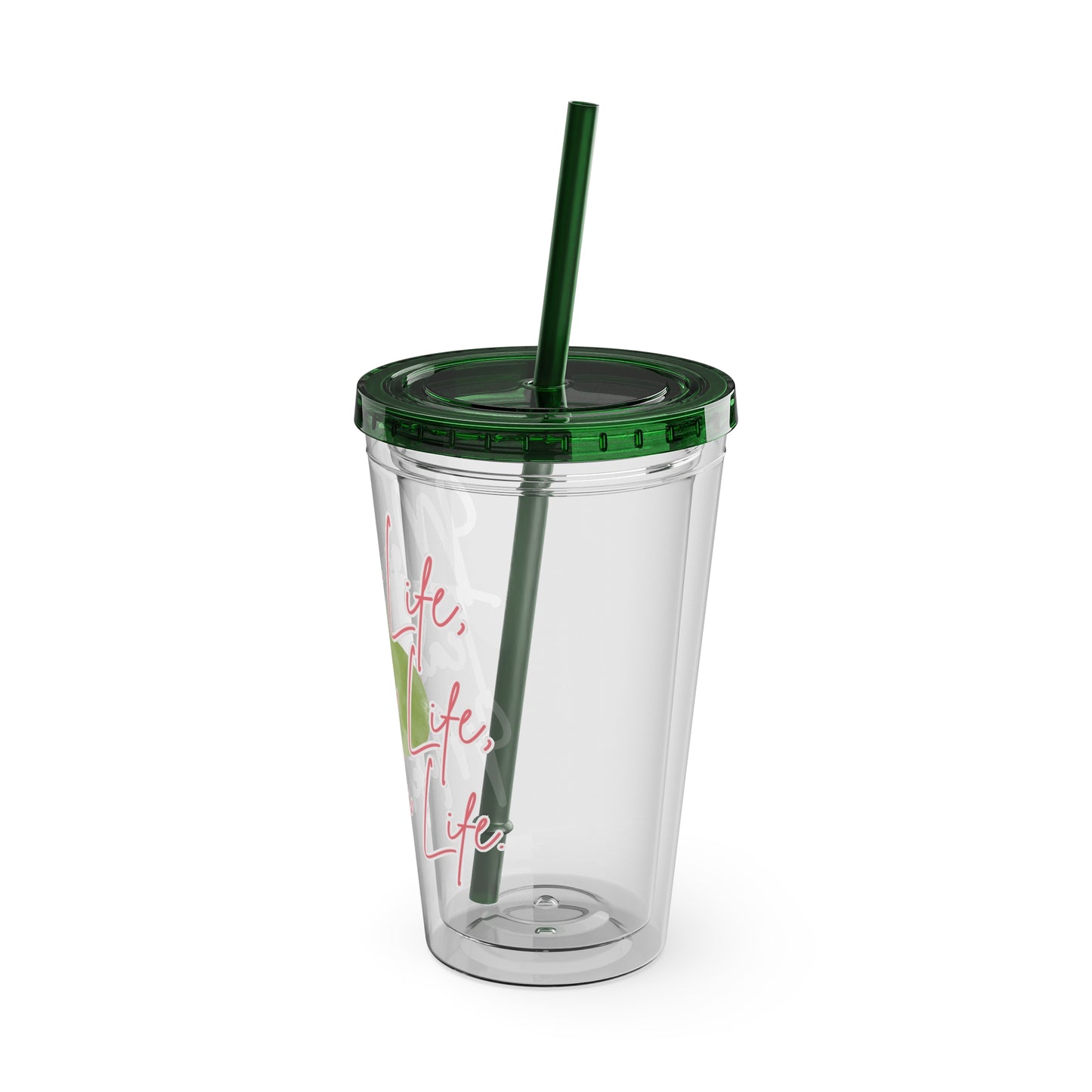 Mom Life, Teacher Life, Matcha Life' Clear Insulated Cup