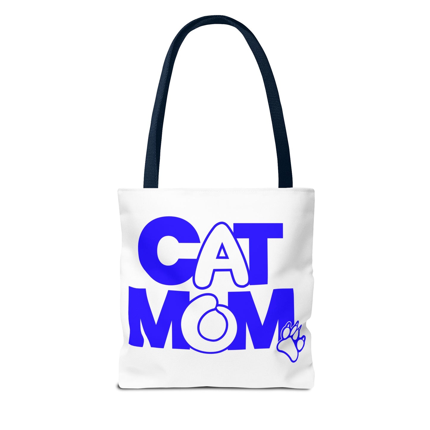 Cat mom blue Tote Bag