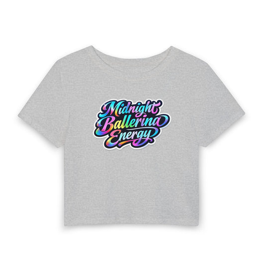Midnight ballerina energy Crop Tee