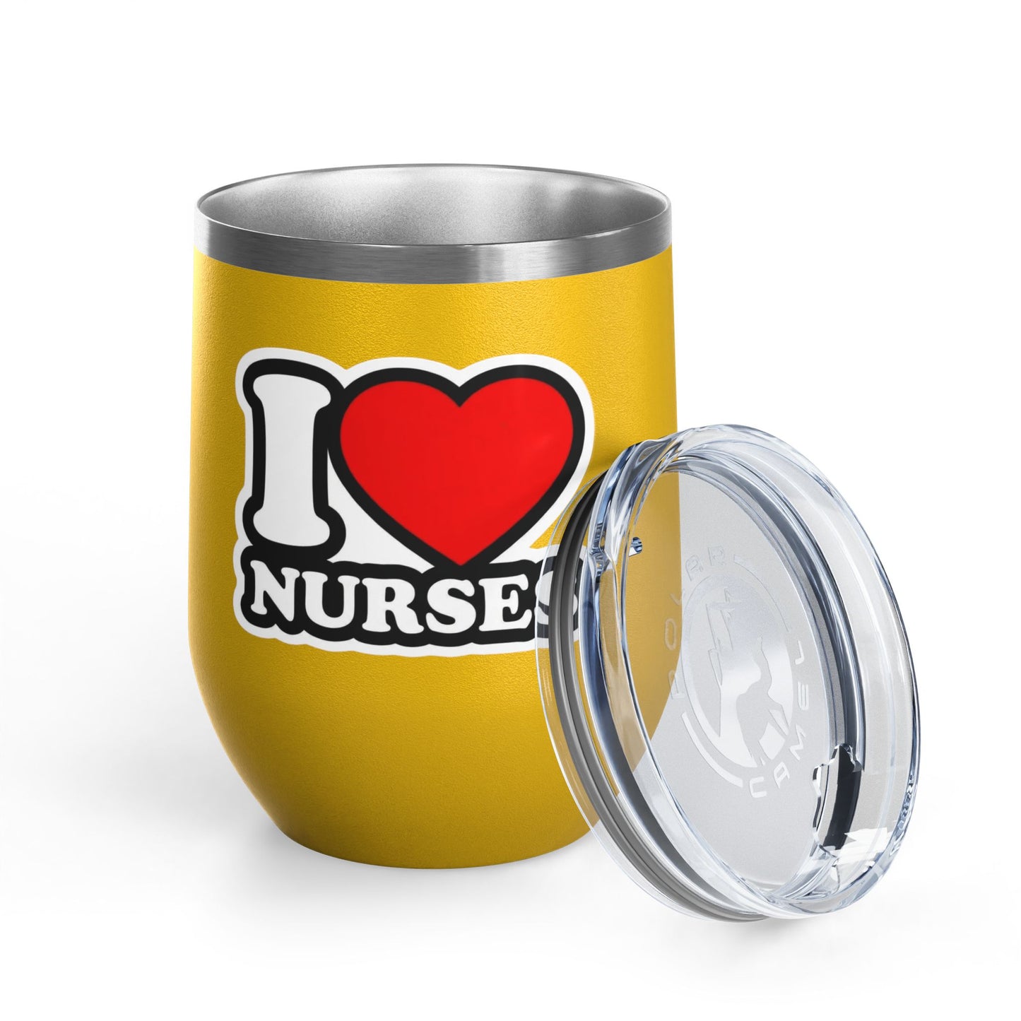 I love nurses faux sticker Tumbler