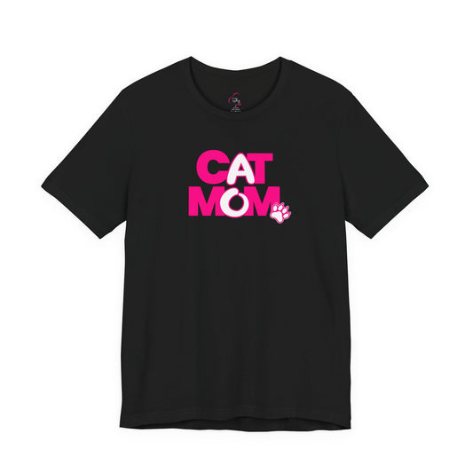Cat mom pink T-shirt
