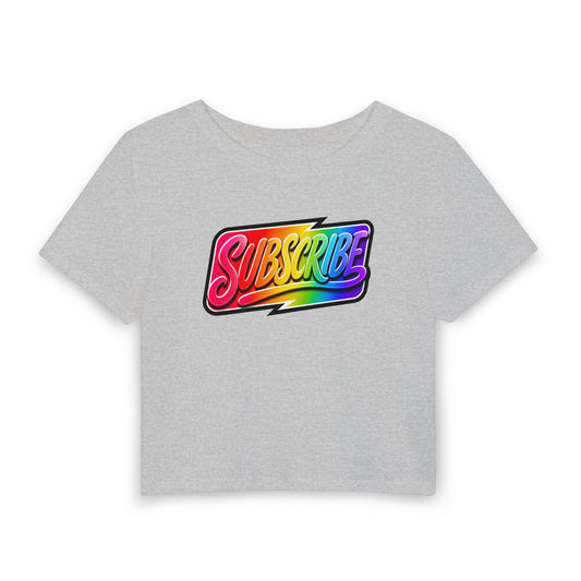 Subscribe Crop Tee