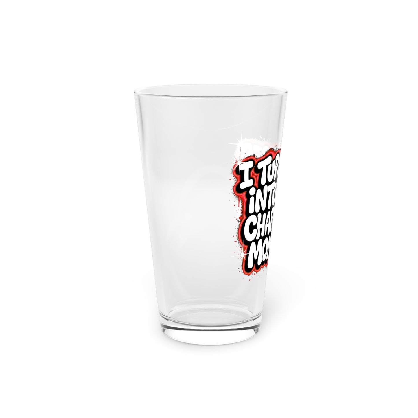 I turn faces into main character moments Beer Glass