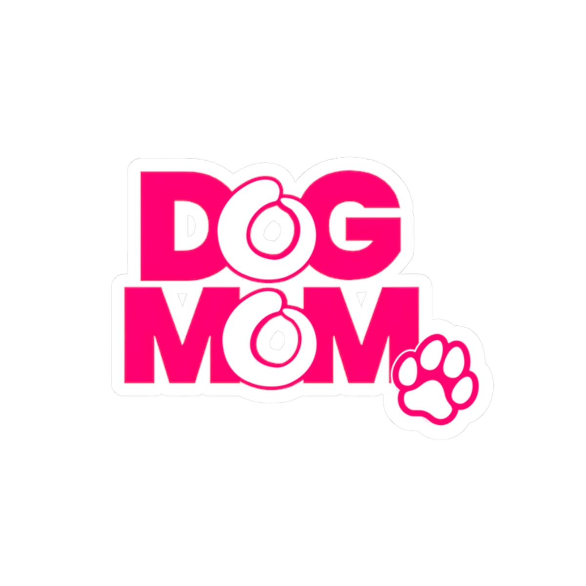 Dog mom pink Sticker