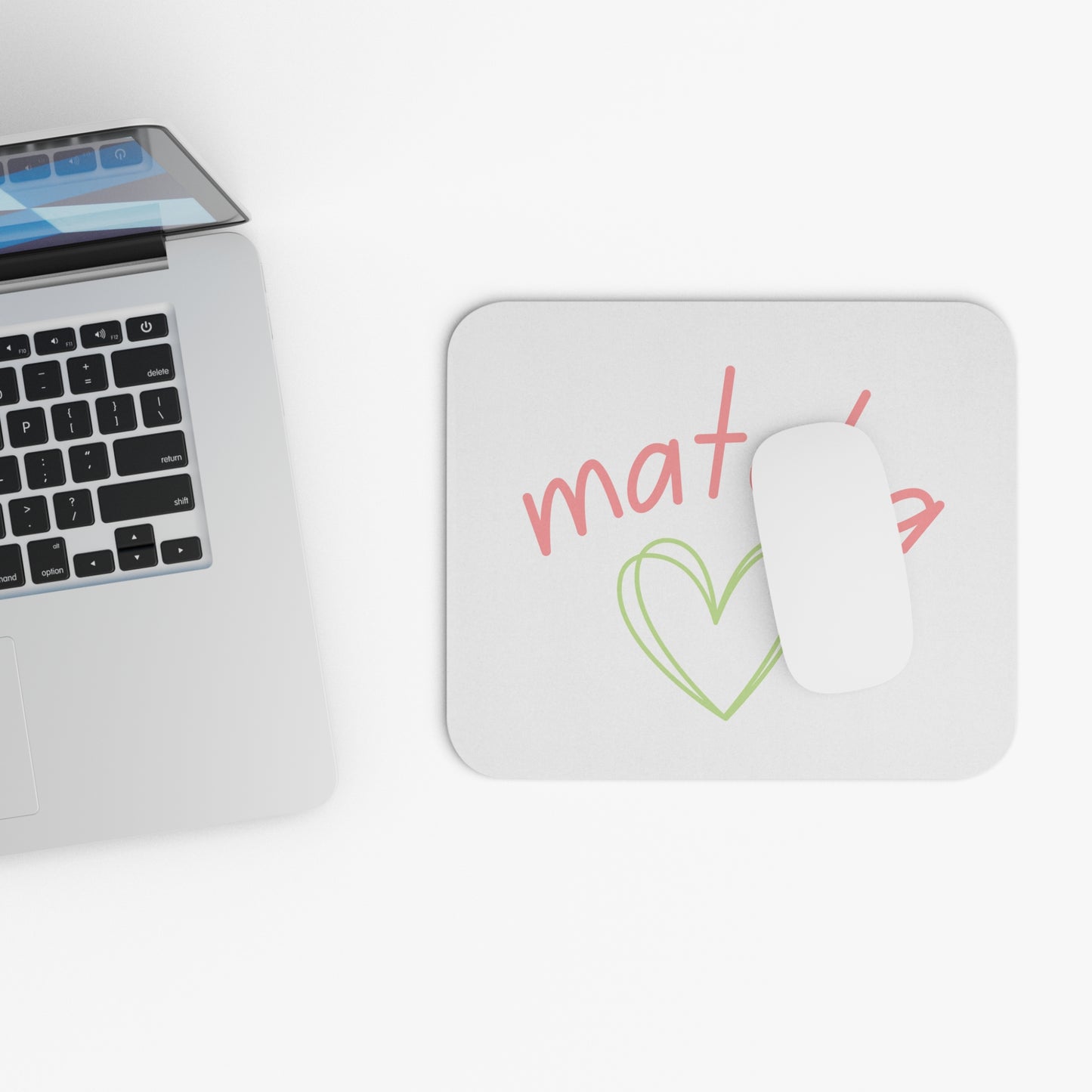 Matcha Heart Mouse Pad
