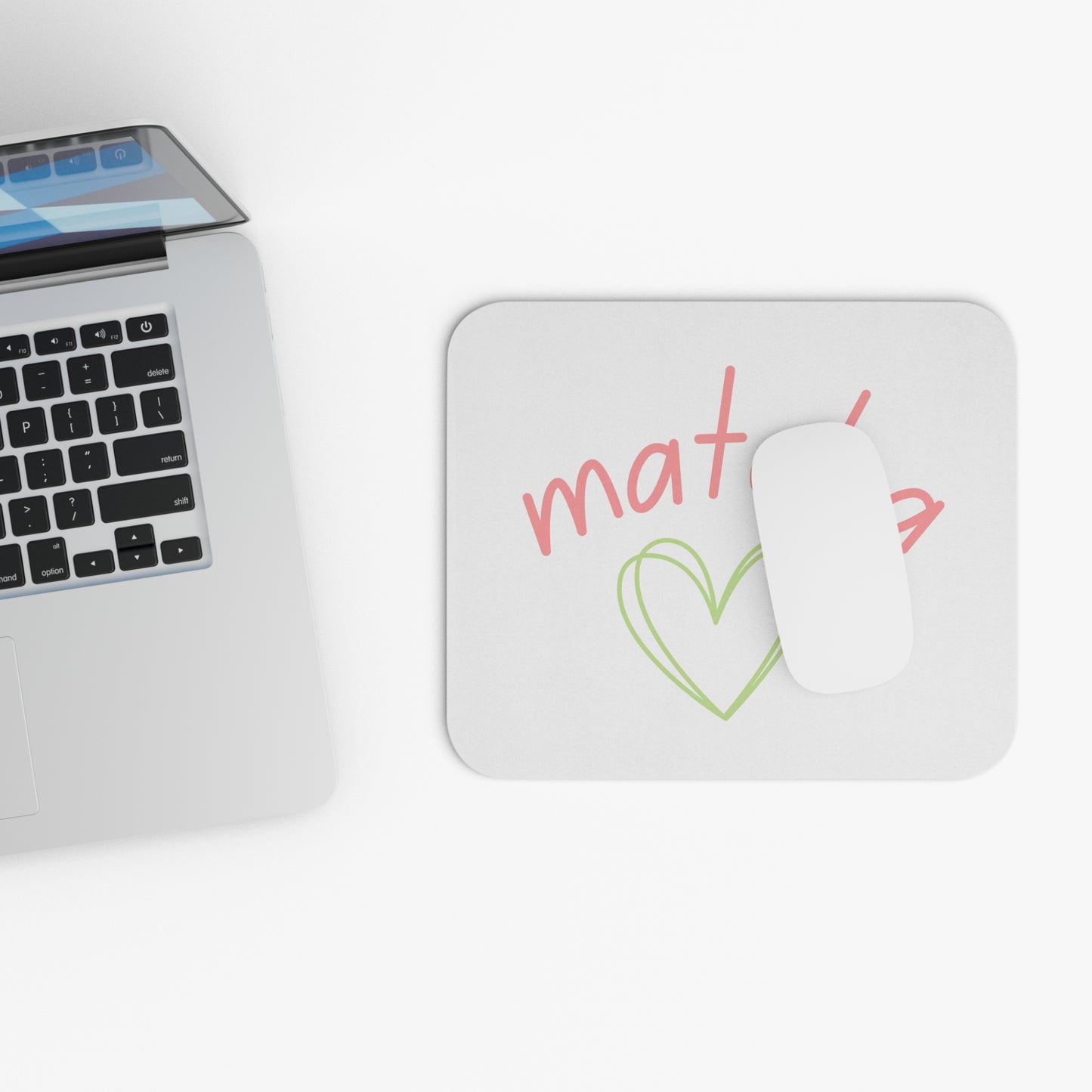 Matcha Heart Mouse Pad
