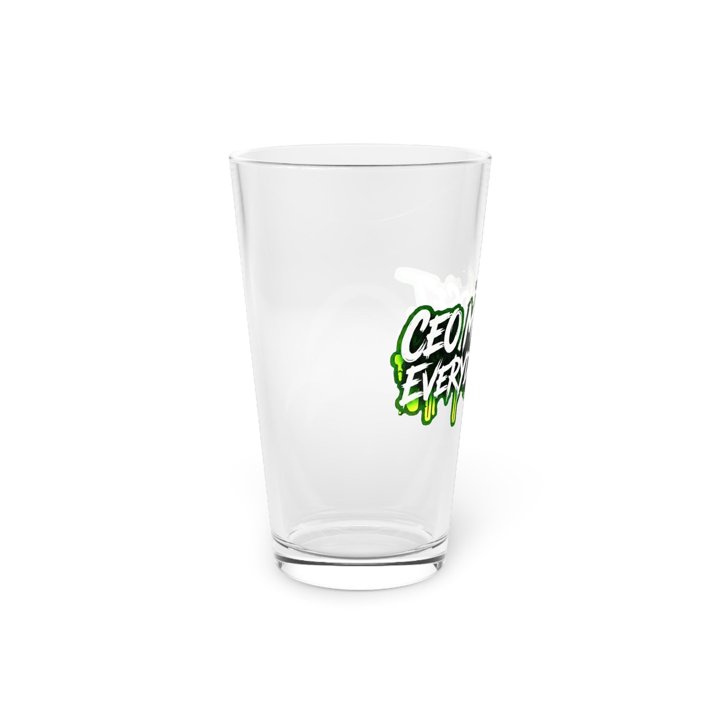 CEO mindset, everyday grind Beer Glass