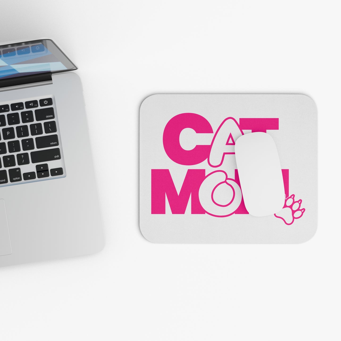 Cat mom pink Mouse Pad