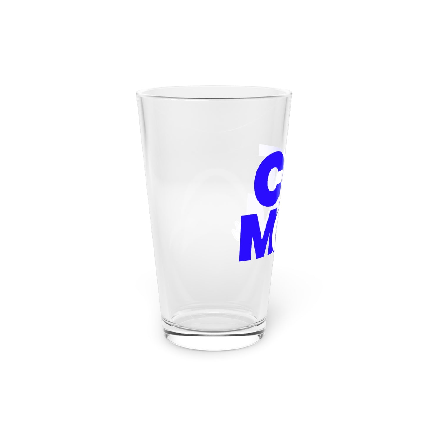 Cat mom blue Beer Glass