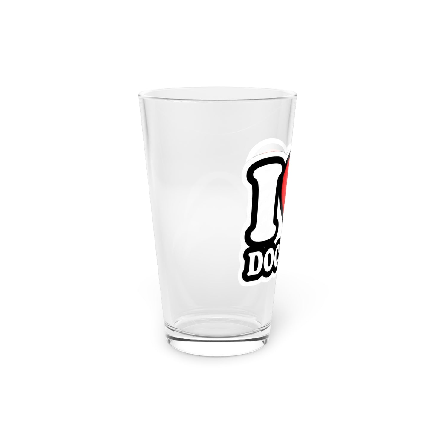 I love doctors faux sticker Beer Glass
