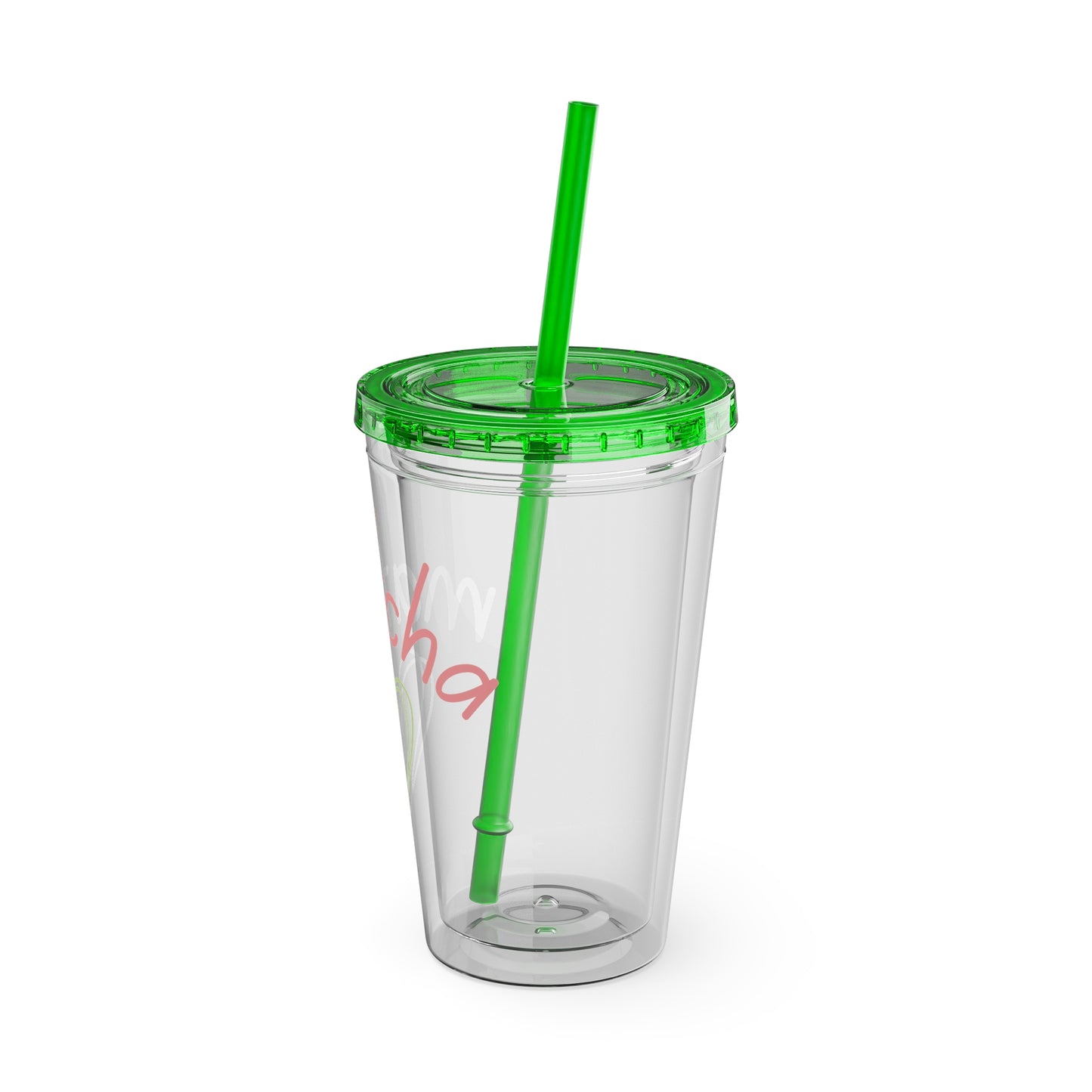 Matcha Heart Clear Insulated Cup