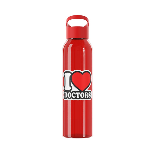 I love doctors faux sticker Water Bottle