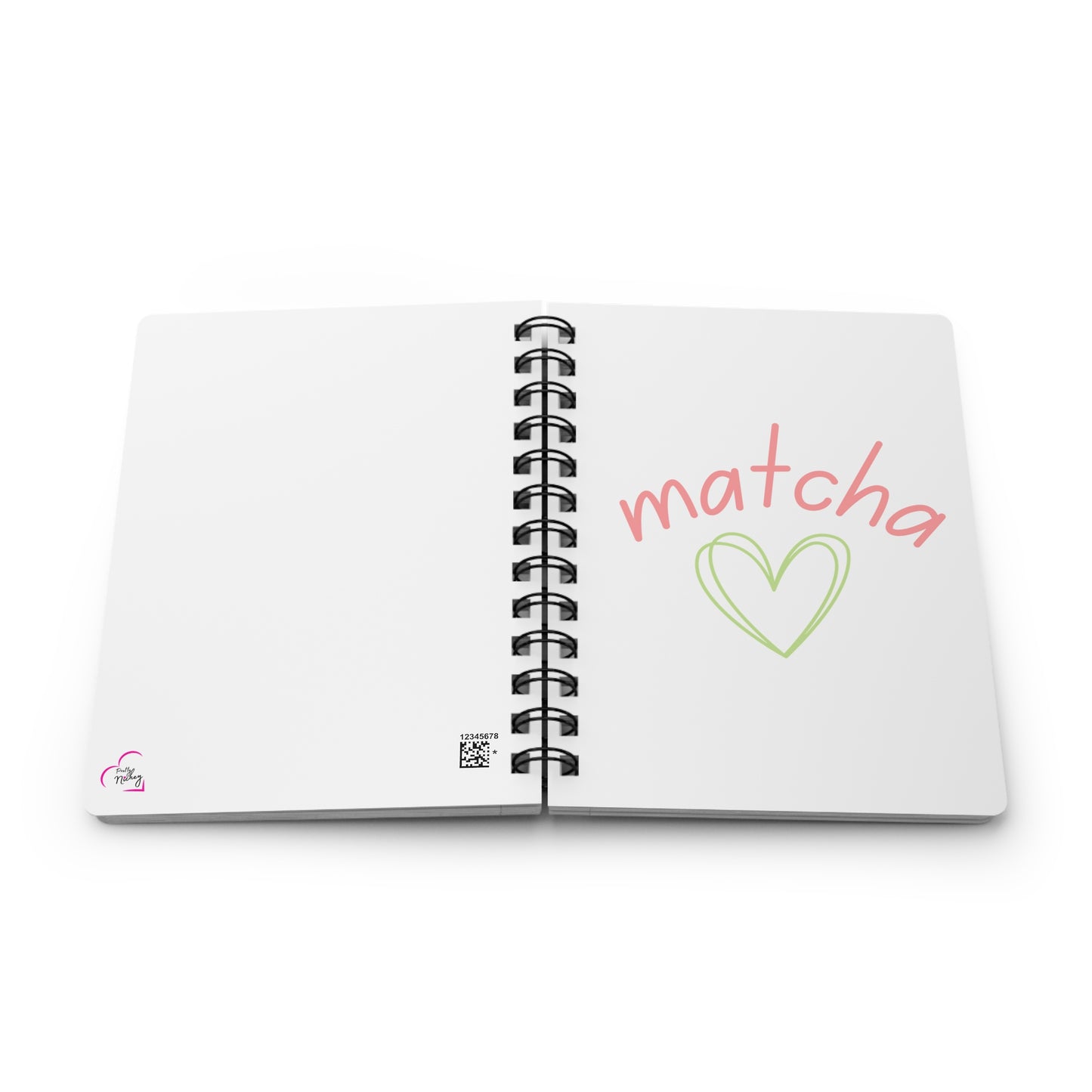 Matcha Heart Spiral Journal