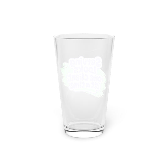 Serving looks one client at a time Beer Glass