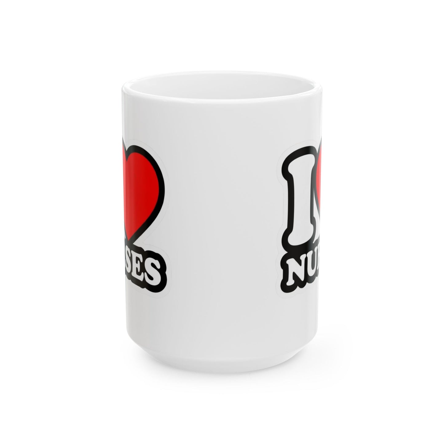 I love nurses faux sticker Mug