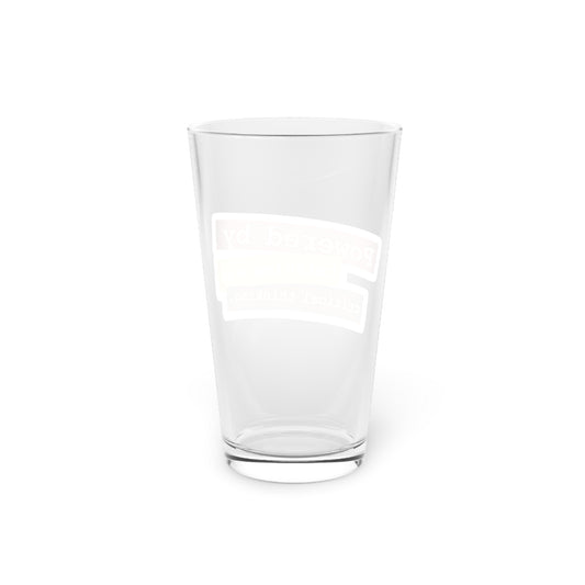 Powered by caffeine and critical thinking Beer Glass