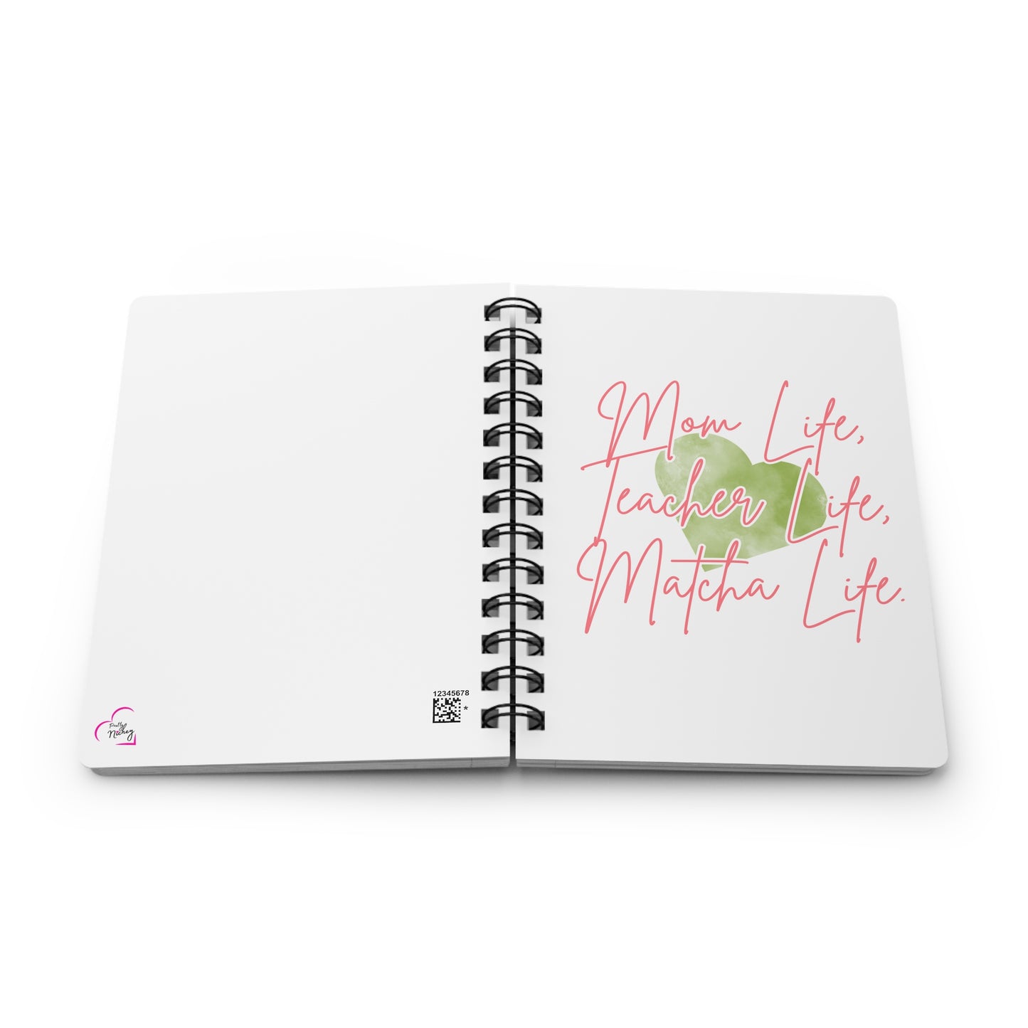 Mom Life, Teacher Life, Matcha Life Spiral Journal