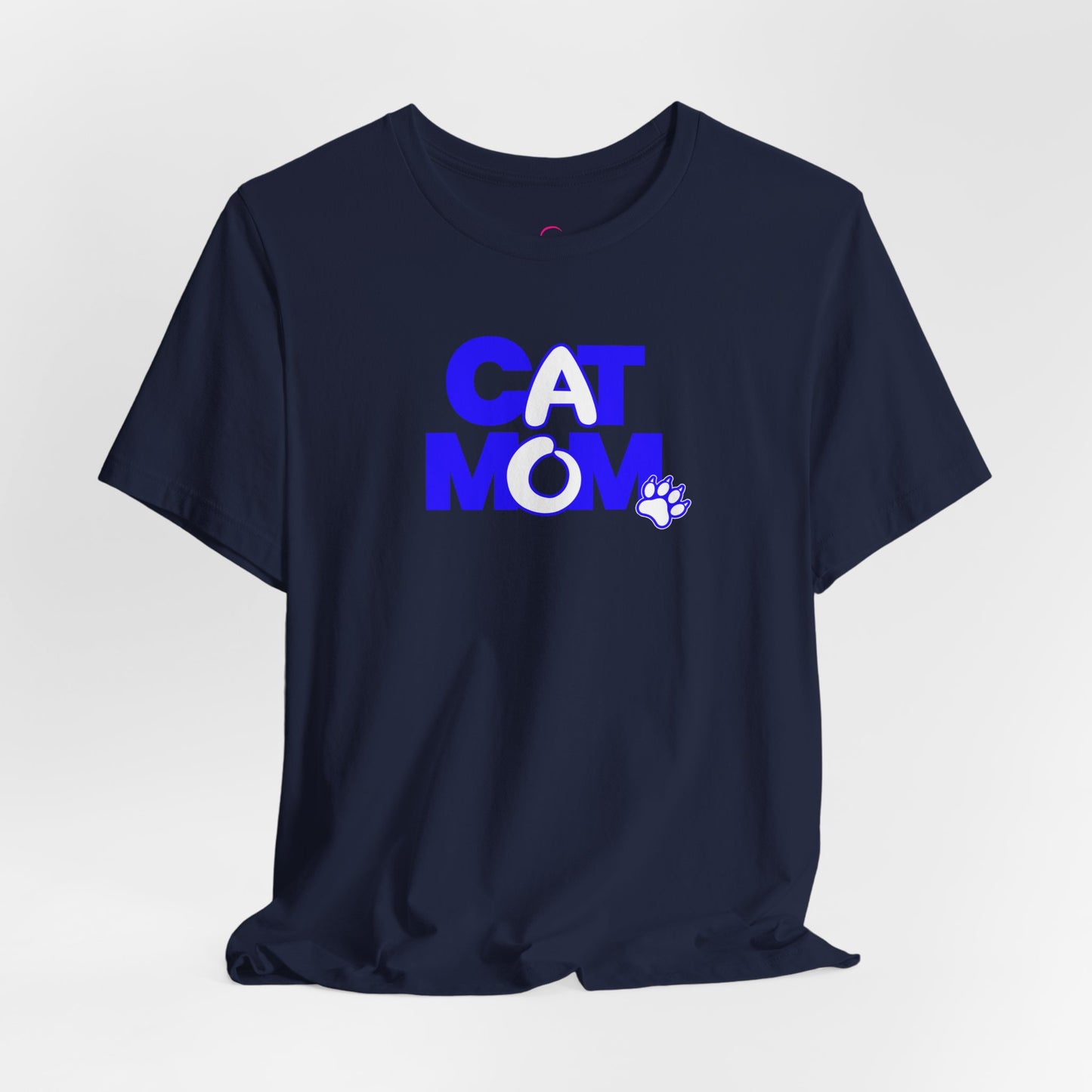 Cat mom blue T-shirt